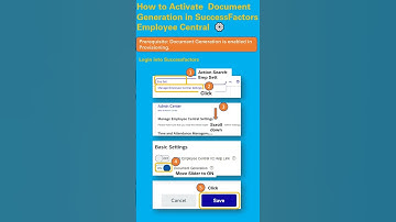 How to Activate Document Generation in SuccessFactors Employee Central  ⚙️  -  Quick Guide Tutorial