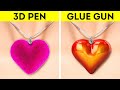 3D PEN vs GLUE GUN! WHAT'S BETTER? Easy Crafts Ideas For Beginners