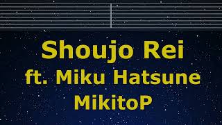 Karaoke♬ Shoujo Rei ft. Miku Hatsune - MikitoP【No Guide Melody】 Instrumental, Lyric Romanized