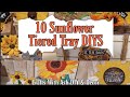 10 Sunflower Themed Tiered Tray Ideas! | Easy and Budget- friendly