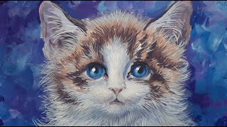 Малюємо кота/Paint a cat using gouache