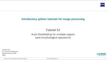 Tutorial 52 - Auto-thresholding for multiple regions ​using multi-otsu
