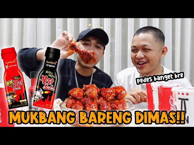 MUKBANG AYAM KFC PAKE SAOS SAMYANG BARENG DIMAS!! AUTO KEPEDESAN ~ class=