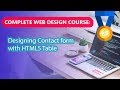 045 - Designing Contact form with HTML5 Table
