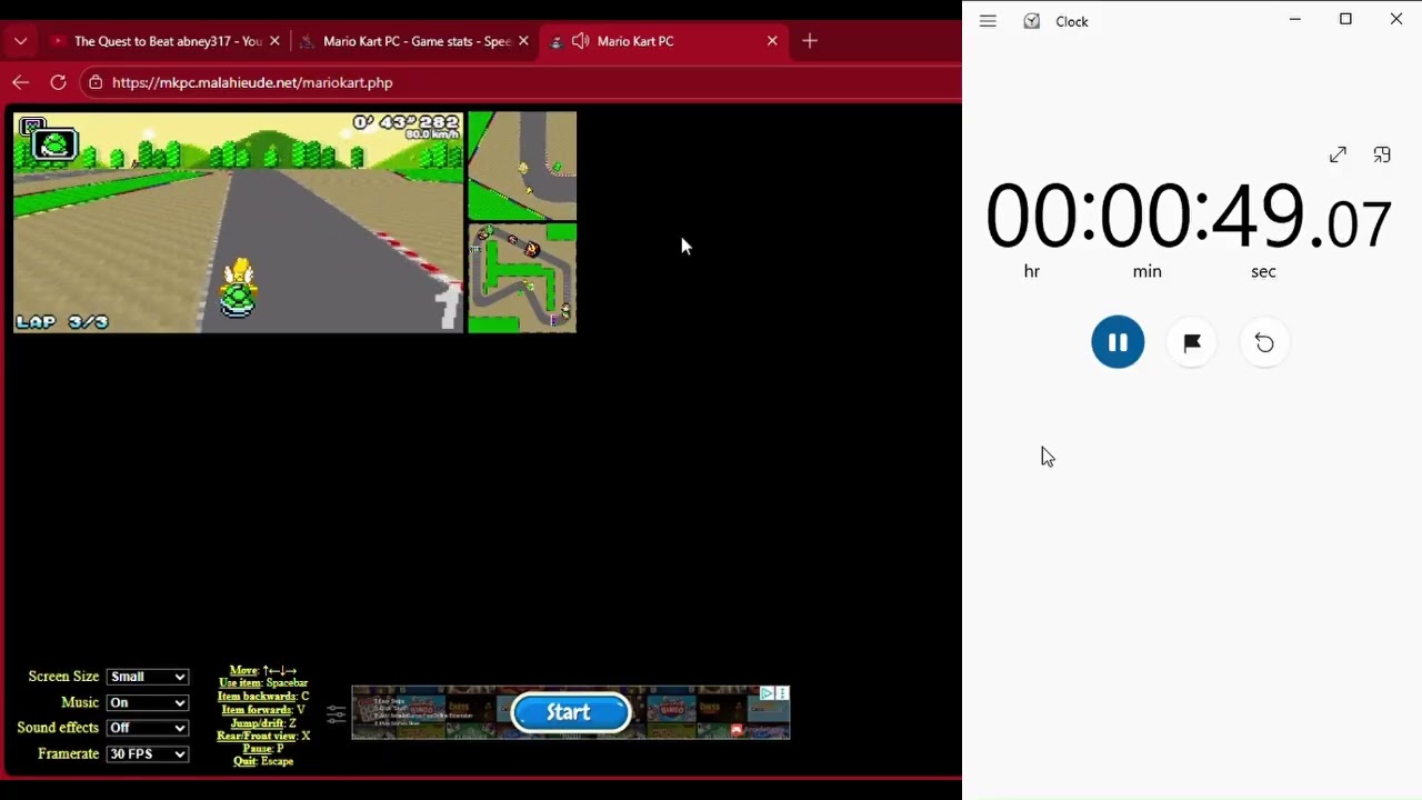 Mario Kart PC Mushroom Cup 3:37.420 (No RD)