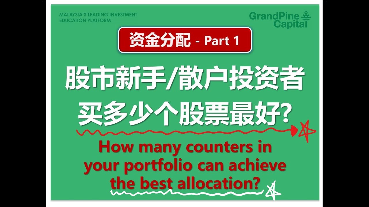 股市新手/散户投资者买多少个股票最好？资金分配专讲（Part 1/4）