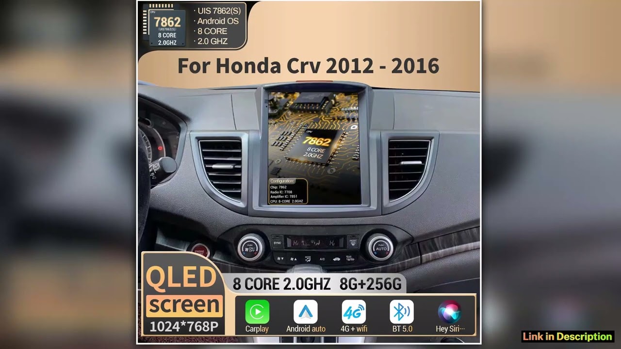 97 Inch Car Radio Multimedia For Honda Crv 2012 2013 20142016 Android Wireless Bluetooth Carplay
