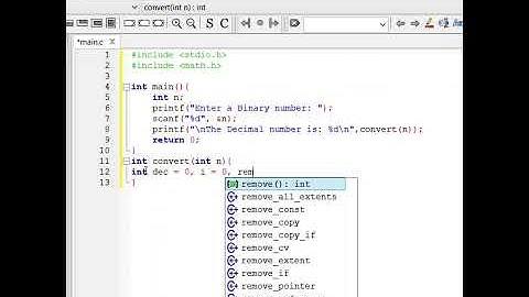 How To Convert Binary To Decimal In C using Functions #shorts