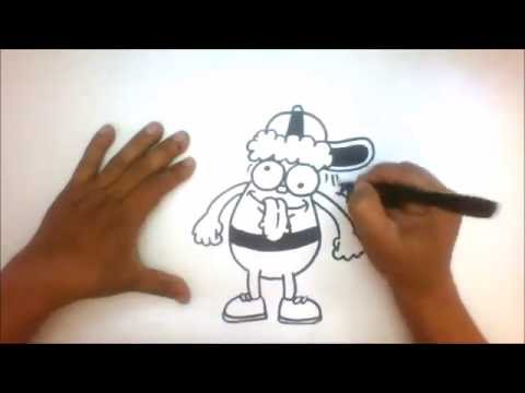 How To Draw A Graffiti Character Funny Character Como Dibujar Cartoons Youtube