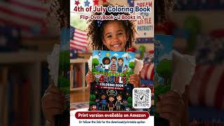 Turn Over/ Flip over 4th of July coloring Book