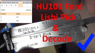 499 HU101 Lishi Picking Decoding a 10 Cut Ford Focus Lock