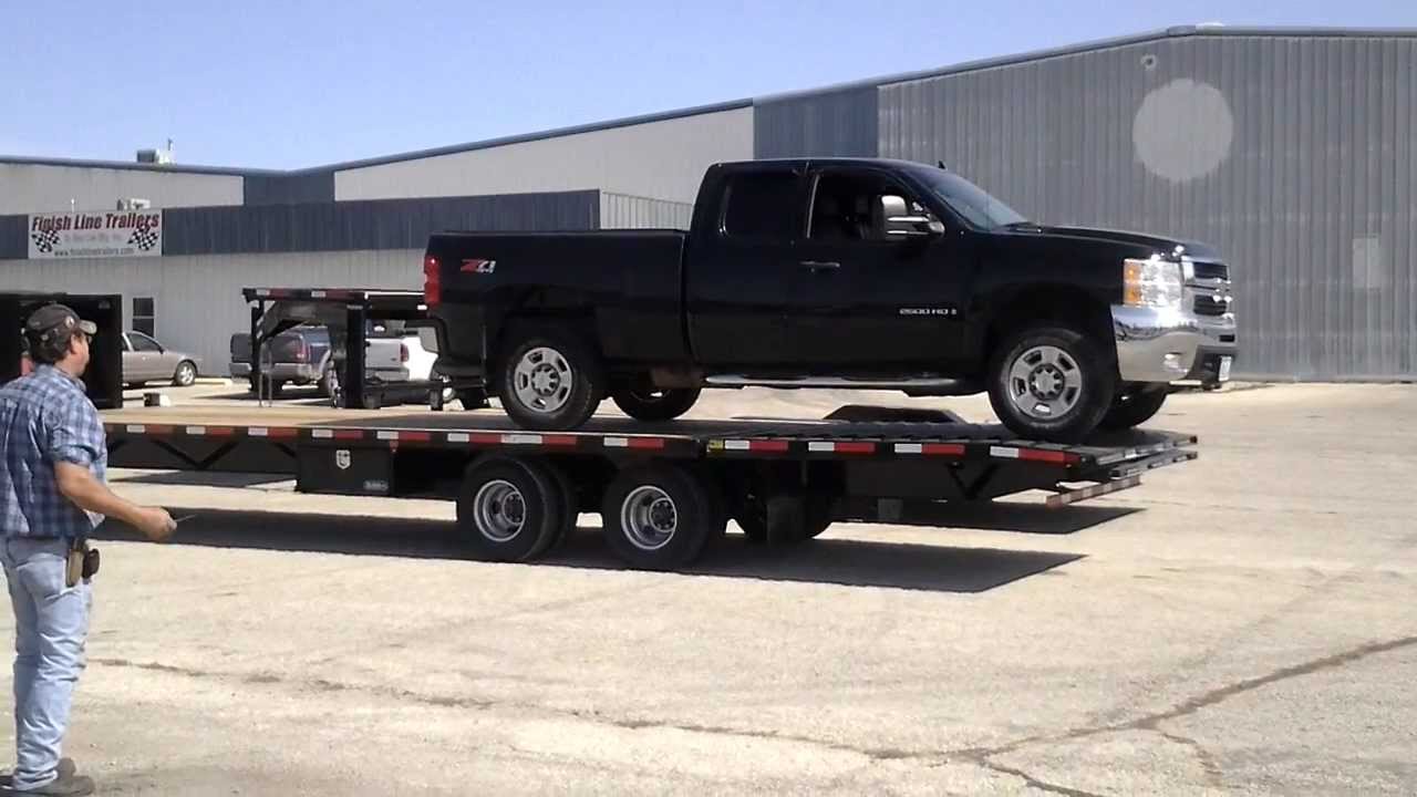 Finish Line Trailers Hydraulic Dove Loading 2500HD Chevy Truck ...