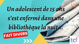 Fait Divers | Section A Writing | Fait Divers Playlist | TEF Writing | TEF Canada | Influencer Anks screenshot 2