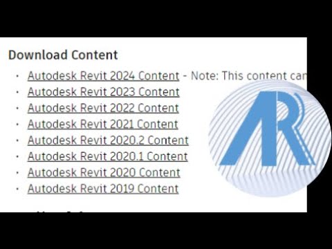 How to find, download and Install Revit Content Library (2024 and earlier)