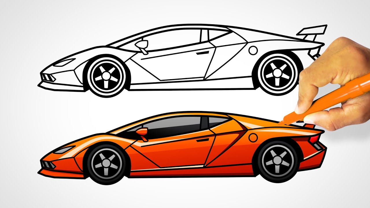 Desenhos fáceis para colorir Carros 11