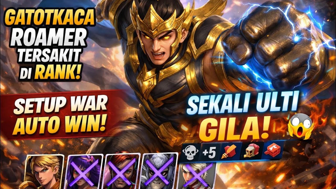 Roamer Gatotkaca Bikin Musuh Frustasi! CC Nggak Ada Ampun 😤