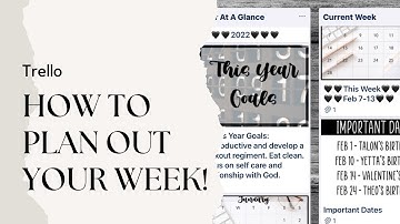 🌸 How to Plan Your Week! Trello Weekly Planner🌸 Set up + Free Images