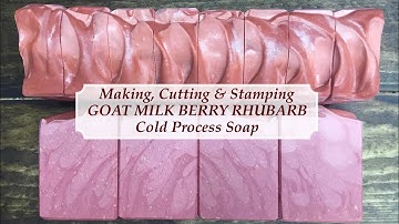 Making, Cutting & Stamping Pointy Swirl Ombre GOAT MILK BERRY RHUBARB | Ellen Ruth Soap
