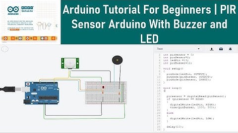 Arduino Tutorial For Beginners | PIR Sensor Arduino With Buzzer and LED | Thetips4you