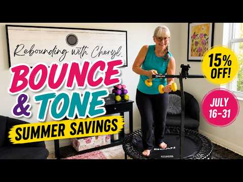 Gentle On Your Joints, Tough on Arm Flab | Rebounder Workout for Women Over 50 Using Dumbbells