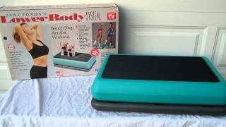 90S Jane Fondas Lower Body Step Aerobic & Abdominal Workout Stepper Exercise Gym
