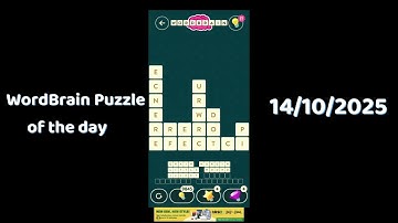 Wordbrain Daily Challenge October 14 2025 | Wordbrain Puzzle of the day Answers