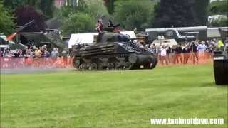 M4 Sherman and M24 Chaffee Tanks on the move