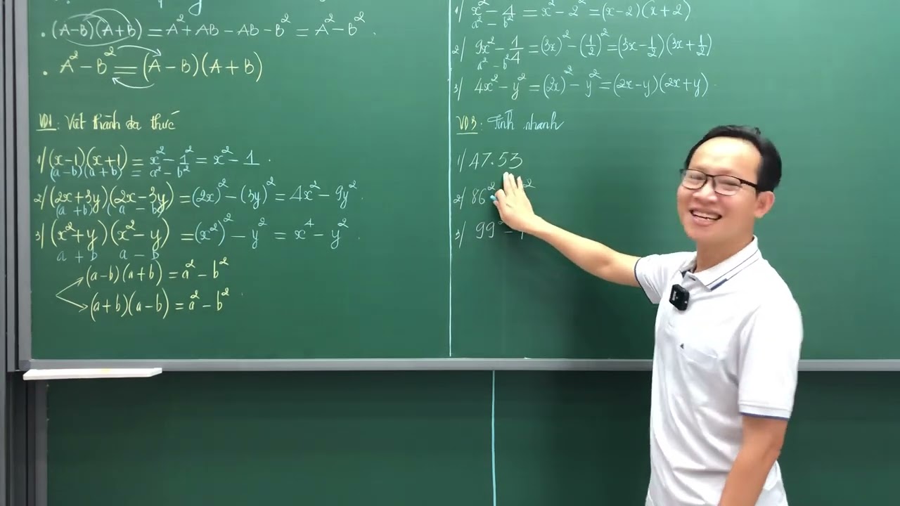 LẤY GỐC TOÁN 8 - CT MỚI - HẰNG ĐẲNG THỨC SỐ 3 - HIỆU HAI BÌNH PHƯƠNG - THẦY KENKA