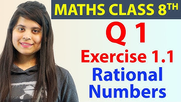 Q1 - Ex 1.1 - Rational Numbers - Maths Class 8th - Chapter 1, CBSE- 2024-25