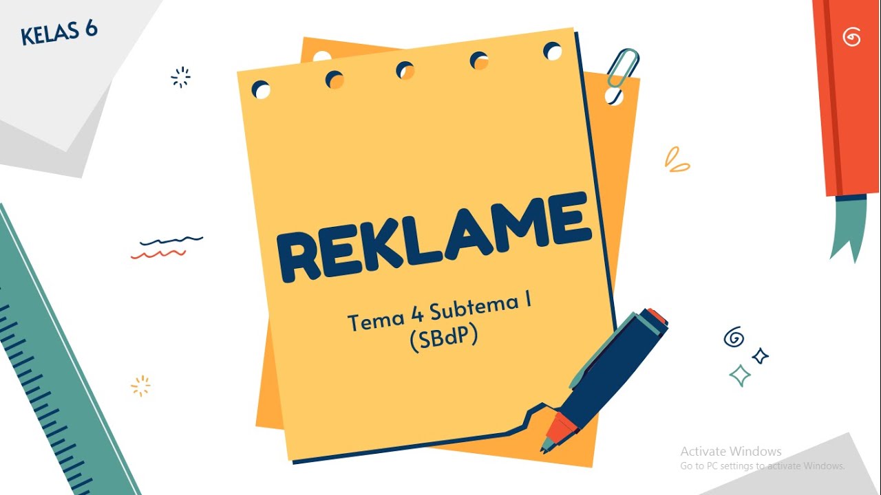 Reklame Tema 4 Subtema 1 Kelas 6 Muatan Sbdp Youtube