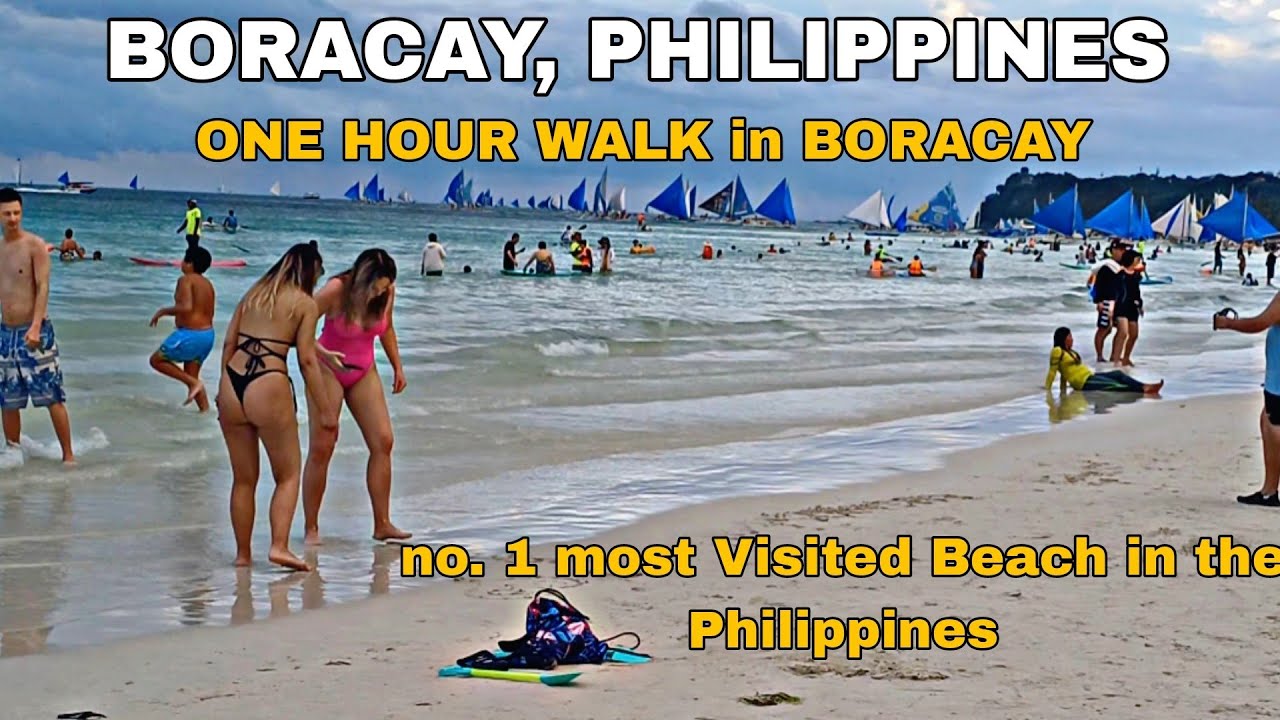 This is BORACAY White Beach on February 10 2024 One Hour Walking Tour