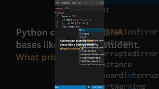 Python Classifies DNA Bases | if-elif-else Explained