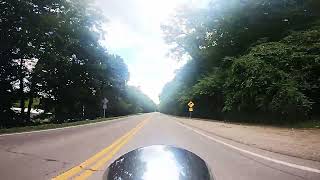 Motorcycle ride along Illinois River