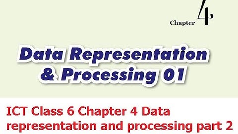 ICT Class 6 Chapter 4 Data representation and processing part 2