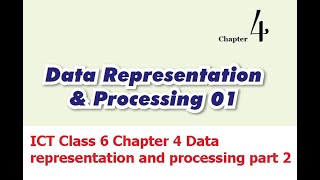 ICT Class 6 Chapter 4 Data representation and processing part 2