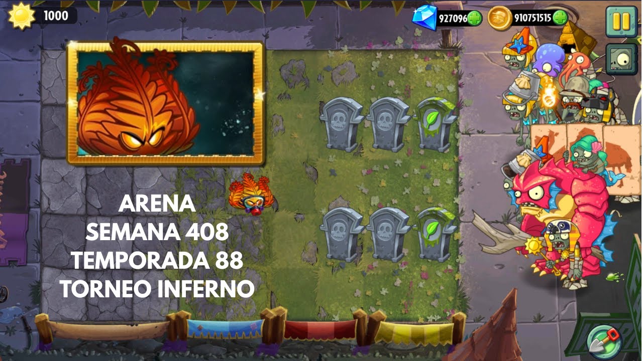 Pvz2 | Arena | Semana 408 | Temporada 88 | Torneo de Inferno.
