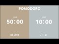 50/10 Pomodoro Timer || No Music || Study With Me 10 Hour At Library || 50 10 Pomodoro Timer