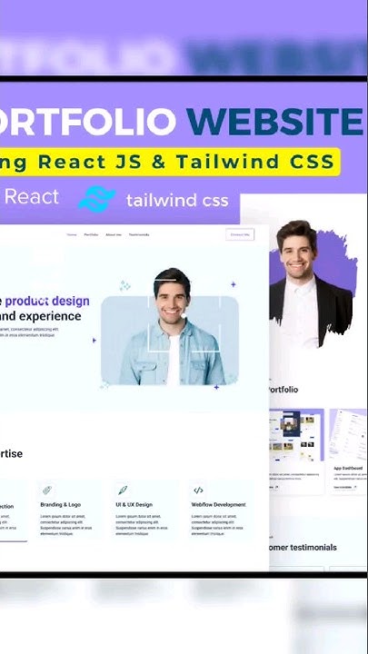 portfolio website using React Js & Tailwind CSS #shorts - YouTube