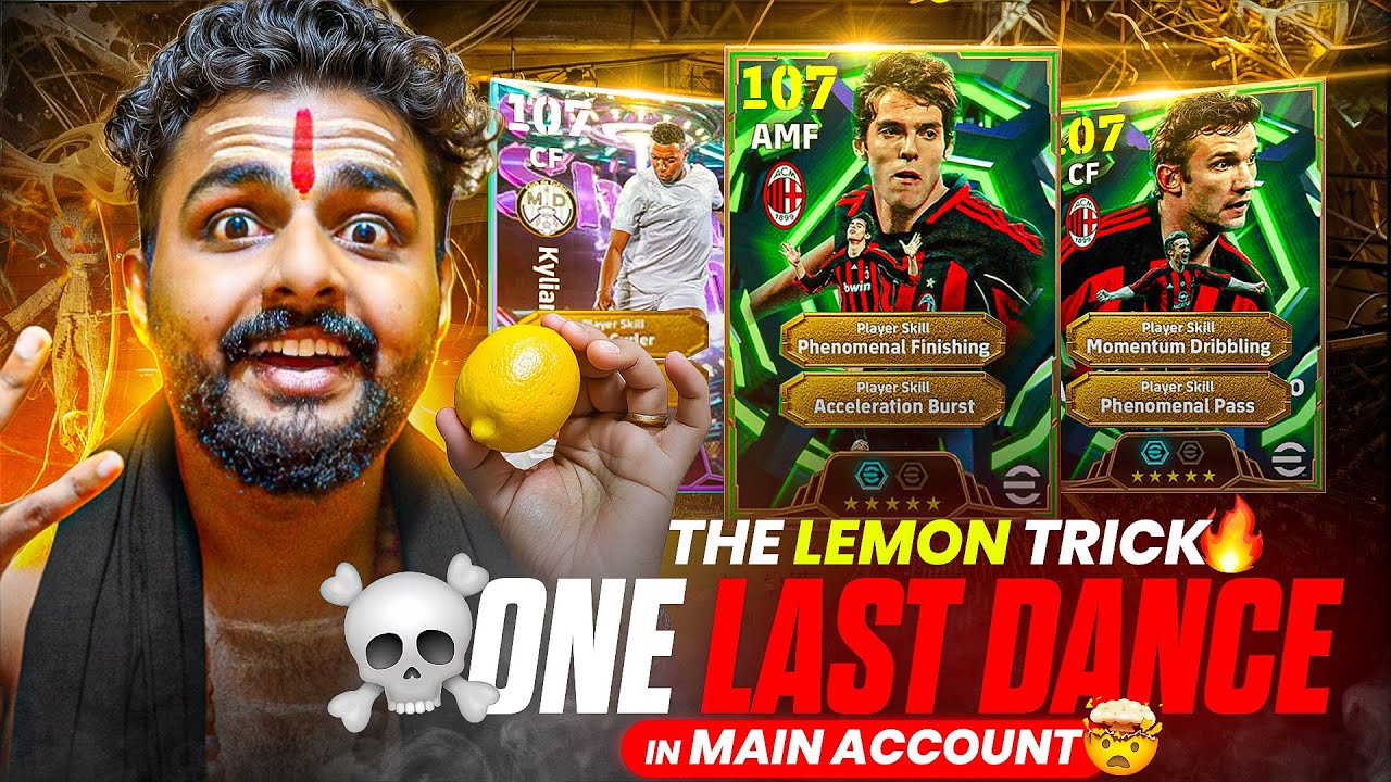 I USED LEMON TRICK IN MAIN ACCOUNT🤯🔥 | I BECAME VASHEEKARAN BABA💀 LAST CHANCE TO GET MBAPPE & SHEVA🥶