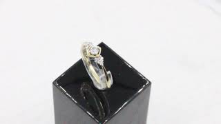 9ct Yellow Gold Diamond Solitaire with Accents Size R 1/2 1.6g Ring - 0101312