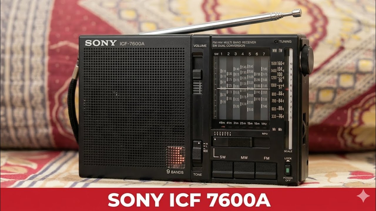 SONY ICF-7600A MINT CONDITION 9 BAND RECEIVER MADE IN JAPAN MO