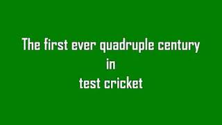 Brian Lara world record 400runs in tests