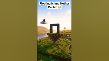 Minecraft Floating Island Nether Portal! 😎 #shorts