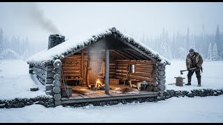 How Mountain Men Built Log Cabins to Survive Brutal Winters at -40°C | Human Craft Documentary