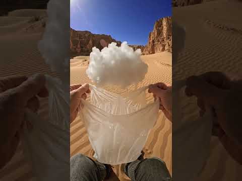 cloud in a bag 🛍️ surreal desert magic capture #shorts #viral