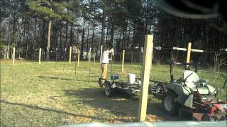 Part 1 Time Lapse - Building A Muscadine / Grape / Raspberry / Blackberry Trellis