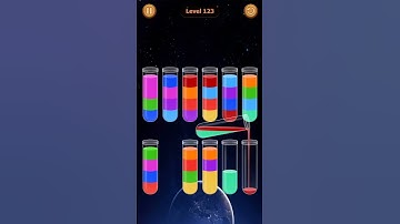 Water Sort Game Level - 123 Without Boosters | Puzzle Games #entertainment #puzzle #games