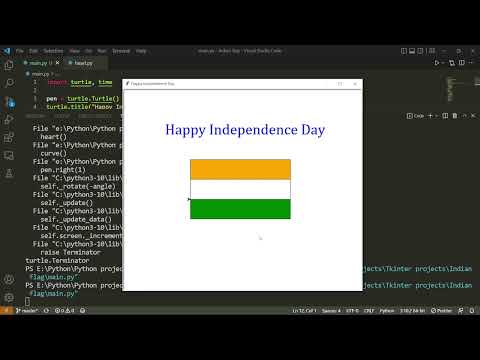 Independence Day Special | Indian Flag made with python turtle graphics.