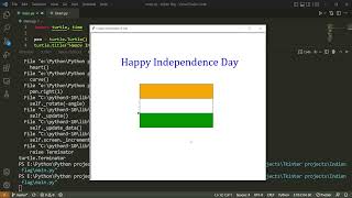 Independence Day Special | Indian Flag made with python turtle graphics.