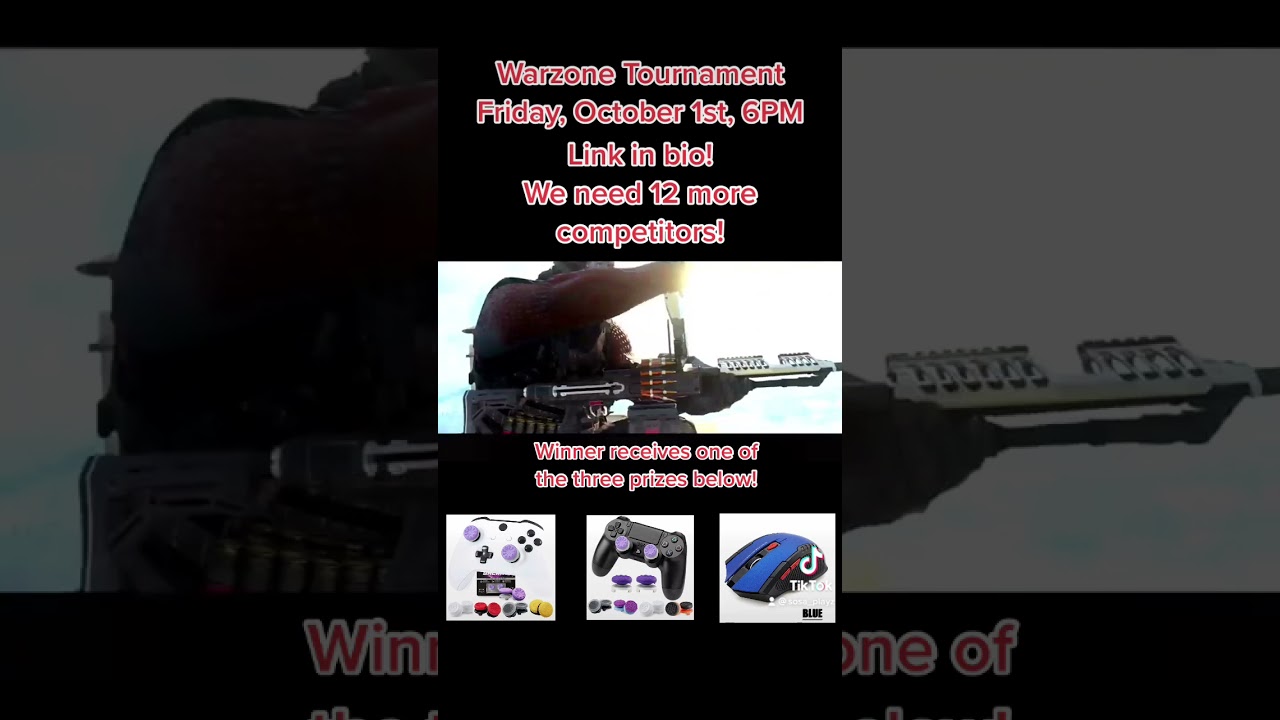 Free Warzone Tournament Sign up Now